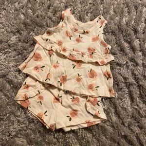 GRAYSON mini 3-6m strawberry shirt and shorts outfit